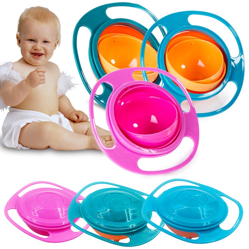 360 Innovative Baby Dinnerware No Spill Anti-Rotation Baby Dinnerware Training Bowls Feeding Learning Bowls