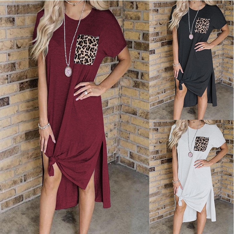 Maternity Dress Summer Fashion Maternity Dress Round Neck Maternity Clothes Dress Stretch Slim Maxi Maternity Clothes