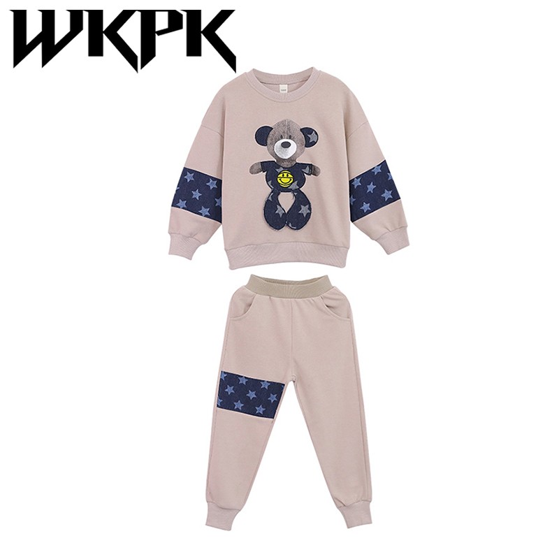 WKPK New Spring Autumn Girl Casual Clothes Sets 4-18 Years Students Outdoor Tracksuit Fashion Comfortable Family Kids Clothes