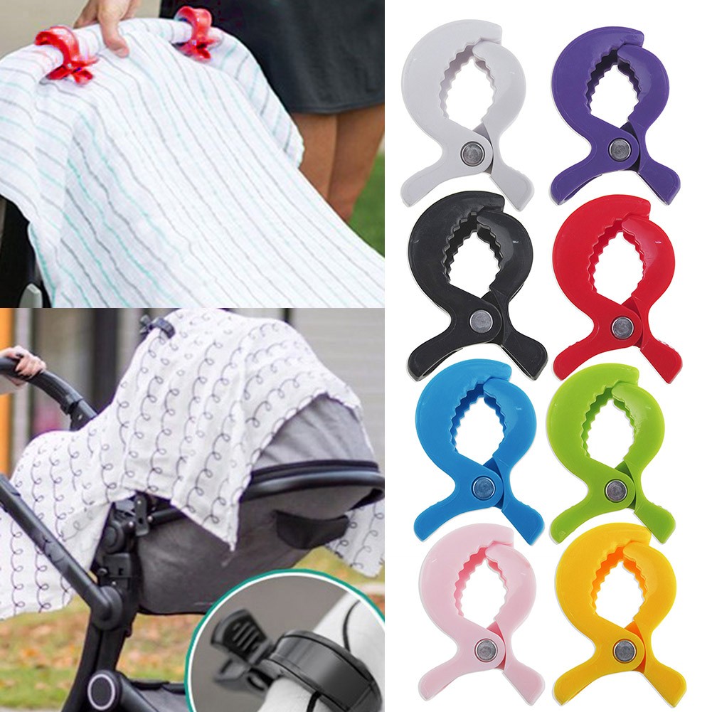 Colorful Baby Car Seat Accessories Plastic Pushchair Toy Clip Stroller Stroller Connect To Hook Cover Blanket Mosquito Net Clip