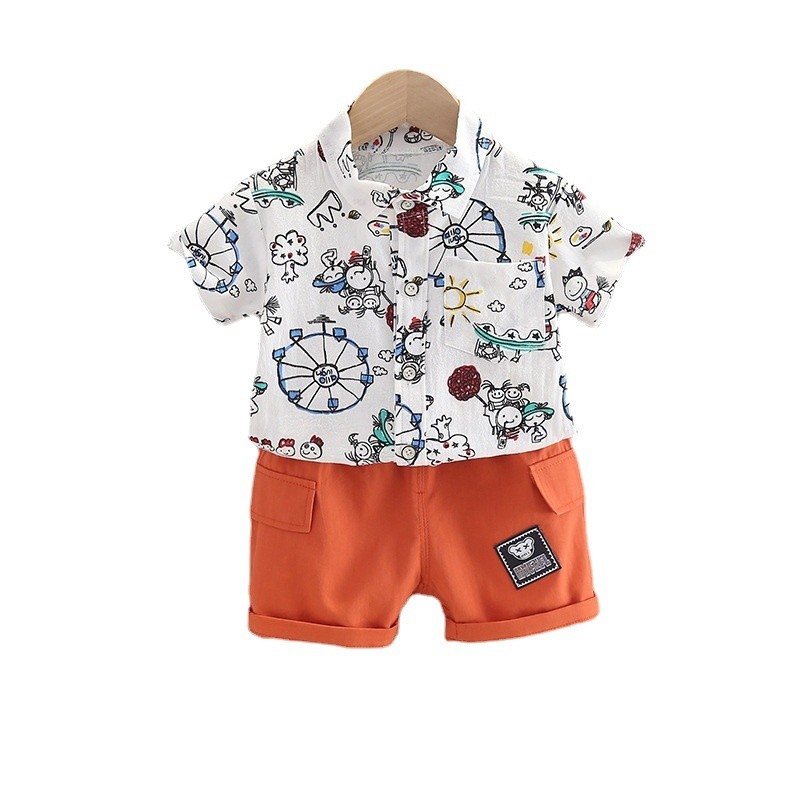 New Summer Baby Clothes Suits Children Boys Girls Cute Shirt Shorts 2pcs/set Toddler Casual Cotton Costume Infant Kids Sportswear