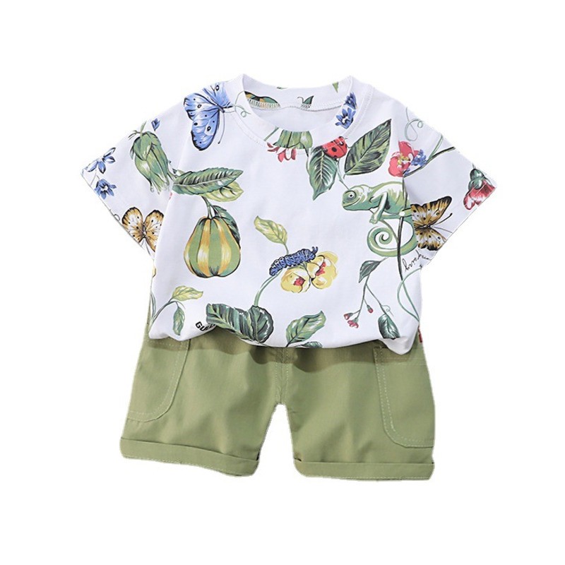 New summer baby girls clothes suit children boys fashion cotton T-shirt shorts 2pcs/sets baby casual outfit kids tracksuits