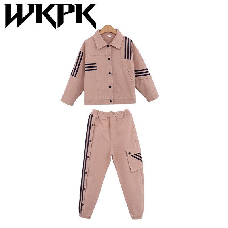 WKPK Spring Autumn Fashion Casual Girls Clothing Sets 4-18 New Kids Tracksuits Kids Comfortable Tracksuit Outdoor Family Tracksuit