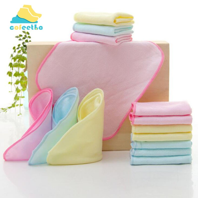 Square Baby Face Towel Bamboo Fiber Towels Infant Soft Wipes Wipe Bathing Towel Kids Cotton Bath Towels 3pcs/set