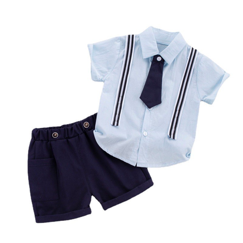 New Summer Fashion Baby Clothes Suit Children Boys Cotton Shirt Pants 2 Pieces/Set Toddler Casual Uniforms Infant Kids Tracksuits