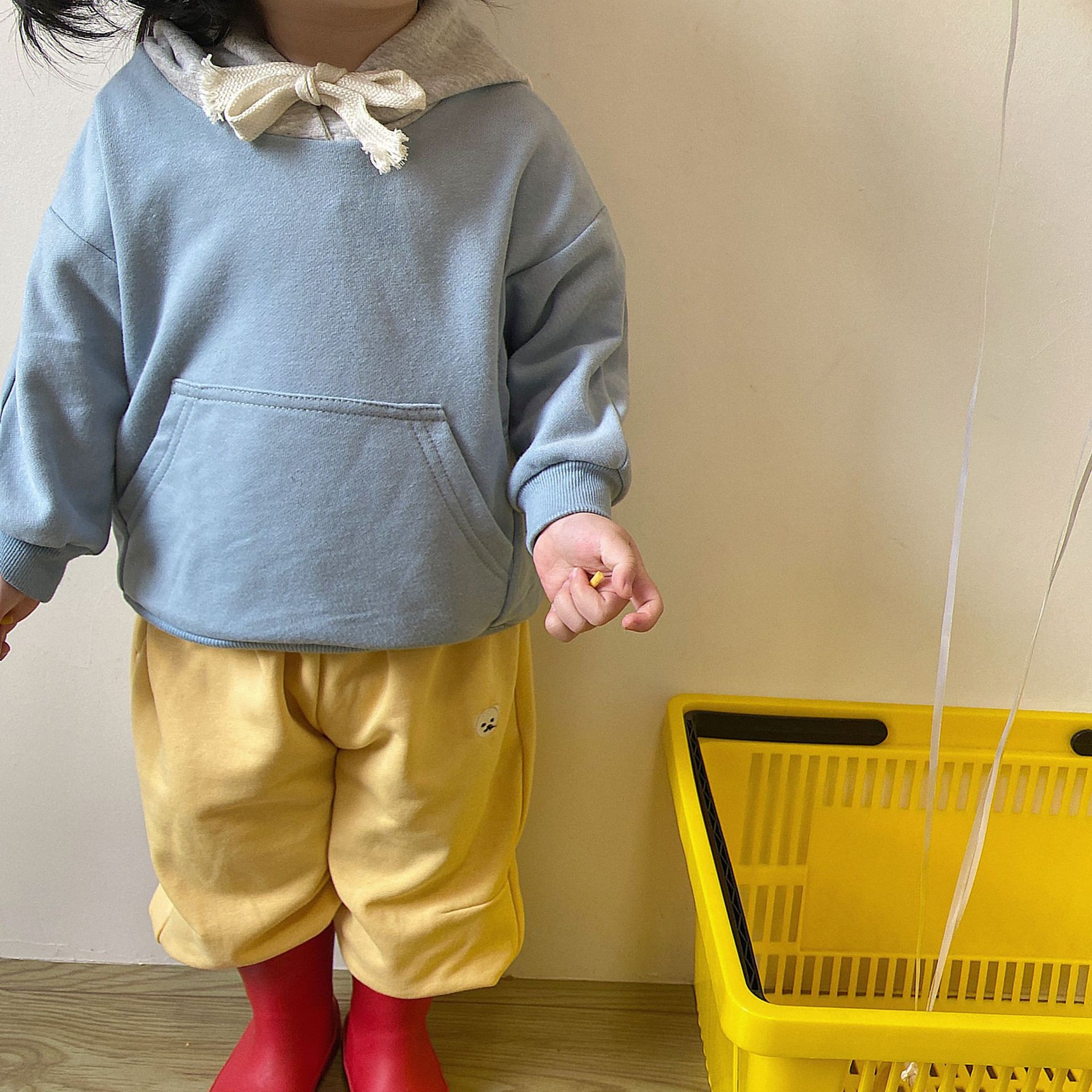 2022 Spring New Children's Casual Clothes Set Solid Little Girls Long Sleeve Hoodie Suit Baby Boys Kindergarten Clothes