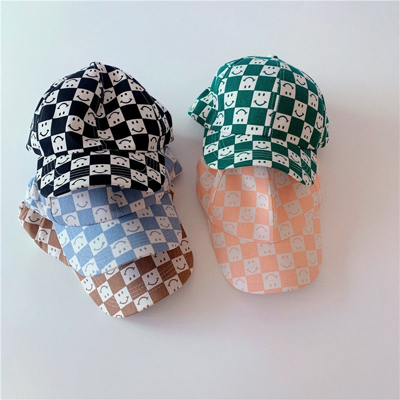 MILANCEL 2022 Spring New Kids Hat Smile Print Girls Peaked Cap Korean Casual Boys Hat Fashion Children Hat