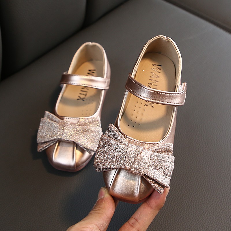 Pu Baby Baby Shoes Soft Rubber Sole Shoes Anti-slip Bow Sandals Casual Walking Shoes Kids Baby Girls Princess Shoes