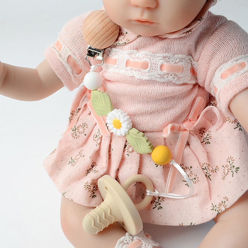 Baby Pacifier Handmade Chain Clip Doll Nipples Holder Clip Children Silicone Teething Chain Toy Gifts for Cute Baby Accessories