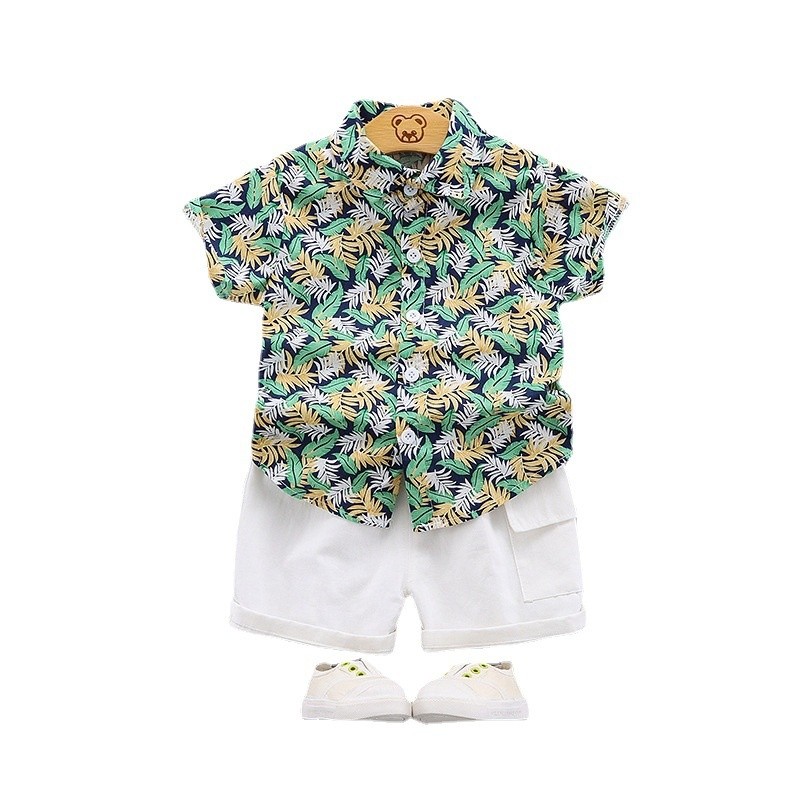 New Summer Baby Clothes Suit Children Boys Fashion Printed T-shirt + Pants 2 Pieces/Set Toddler Sports Casual Uniforms Kids Tracksuits