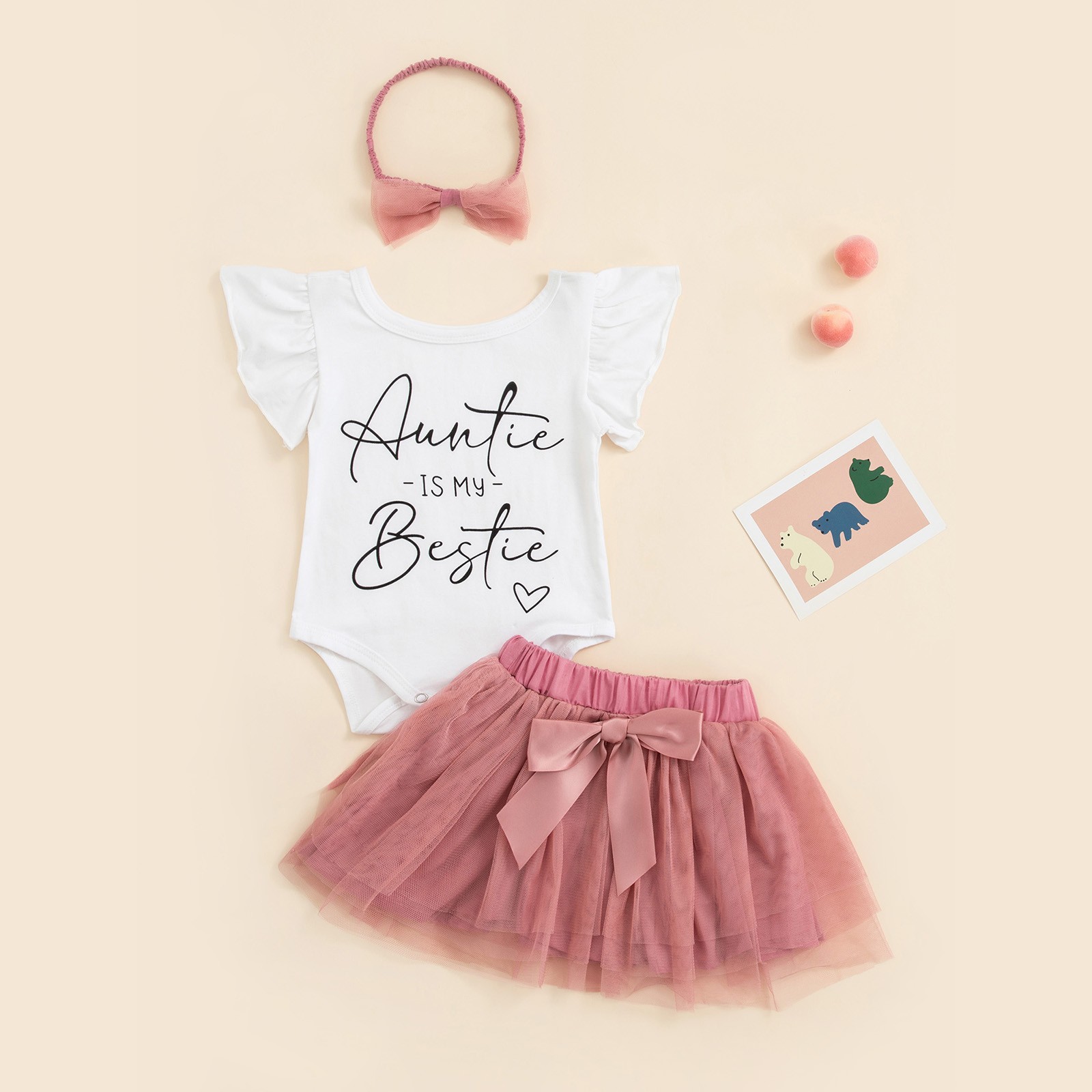 Ma&Baby 6M-4Y Newborn Infant Baby Girls Clothes Set Summer Letter Romper Ruffle Tulle Pants Cute Girls Outfits Costumes D01