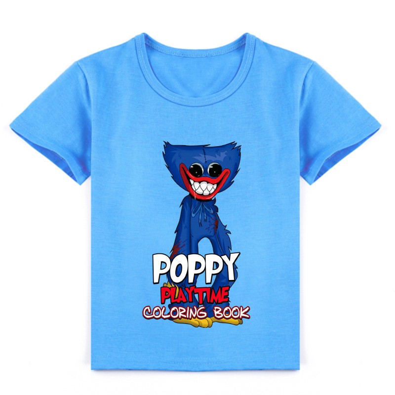 Playtime Poppy Horror Game Kids T-shirt Harajuku Graphic Houji Wuji T-shirt Boys Short Sleeve T-shirt Summer Cartoon Girl T-shirt