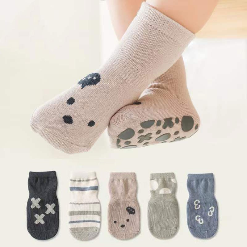 Summer Baby Cotton Silicone Non-slip Floor Ankle Socks for Girls Boys Clothes Anti-slip Funny Cute Cartoon Kawaii Kids Clothes