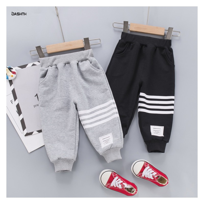 OASHTH Boys and Girls Spring and Autumn Casual Trousers Baby Loose Sports Pants Children's Clothing