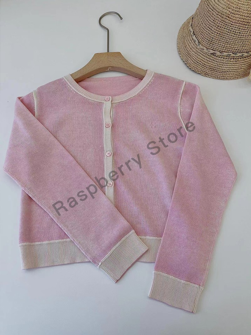 Pre-sale April 10th Girls Cardigan Pink Cherry BP Style For Spring Fall