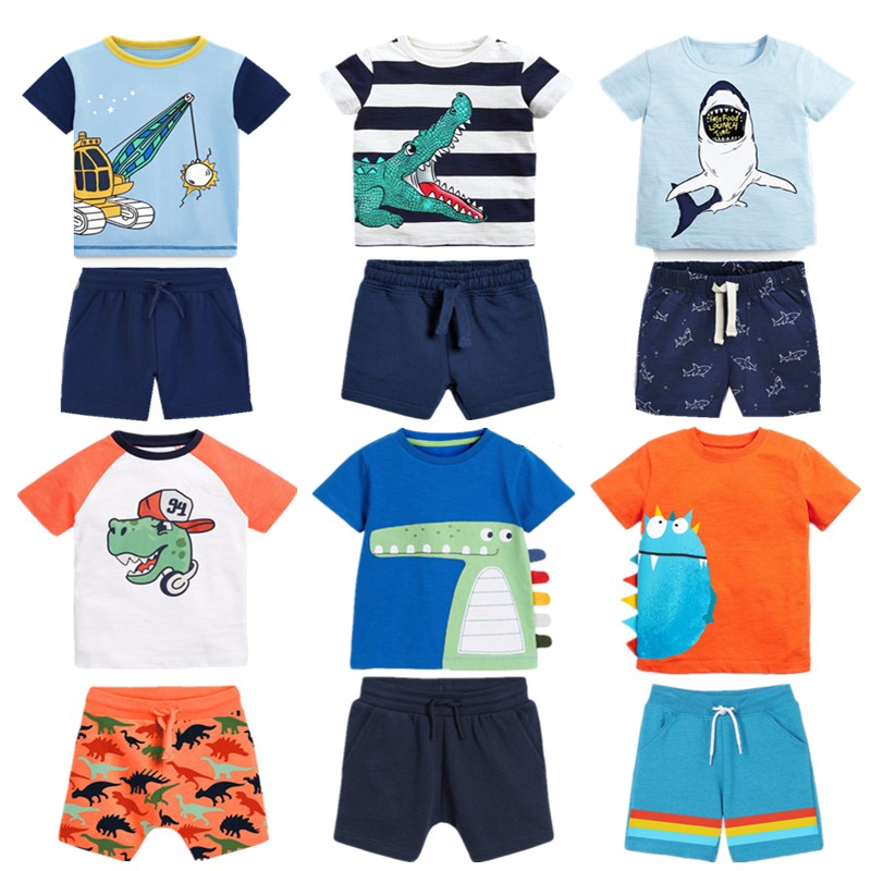 Kids Clothes 2022 Summer Boys Sets Children's Stripe T-shirt Elastic Waist Pants Suits Toddler Waistcoat Tops Set Fashion Clothes