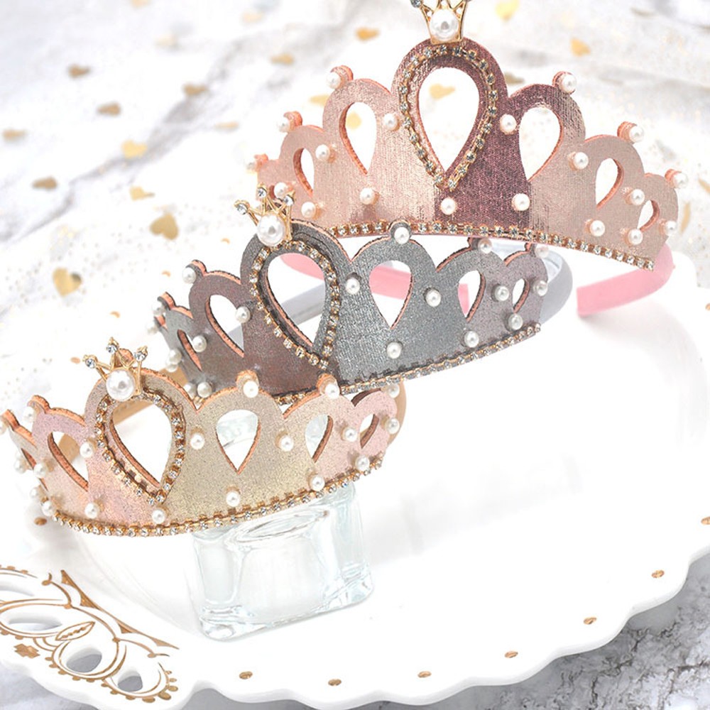 Kids Crowns Princess Crystal Crowns Rhinestone Girls Headbands Handmade Hair Band For Kids Girls Hair Accessories