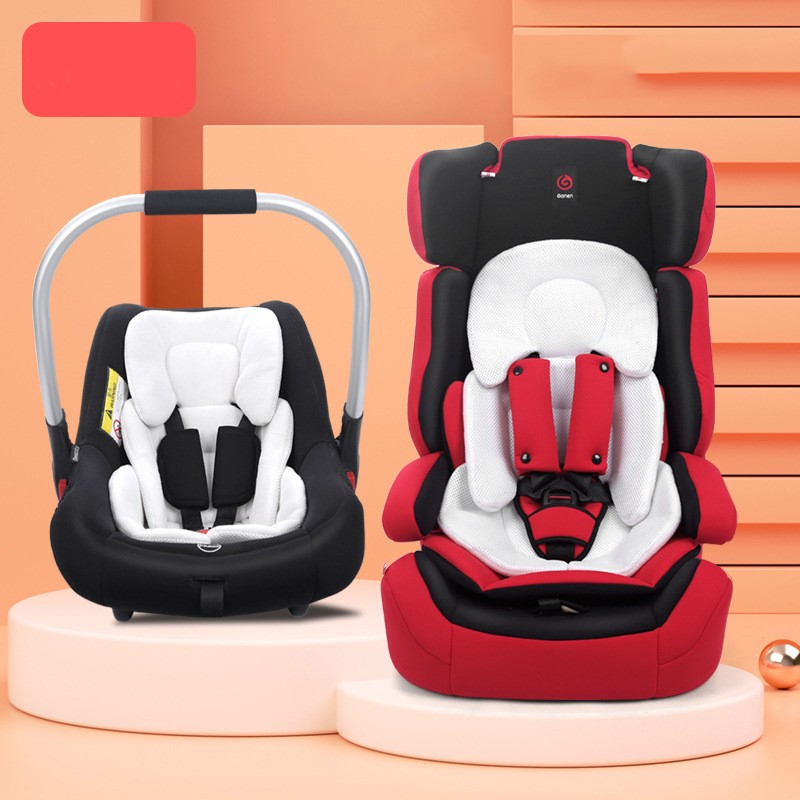 Baby Stroller Cushion Car Seat Inserts Baby Head Support Neck Pillow Mattress Breathable Mesh Liner Thermal Stroller Mat