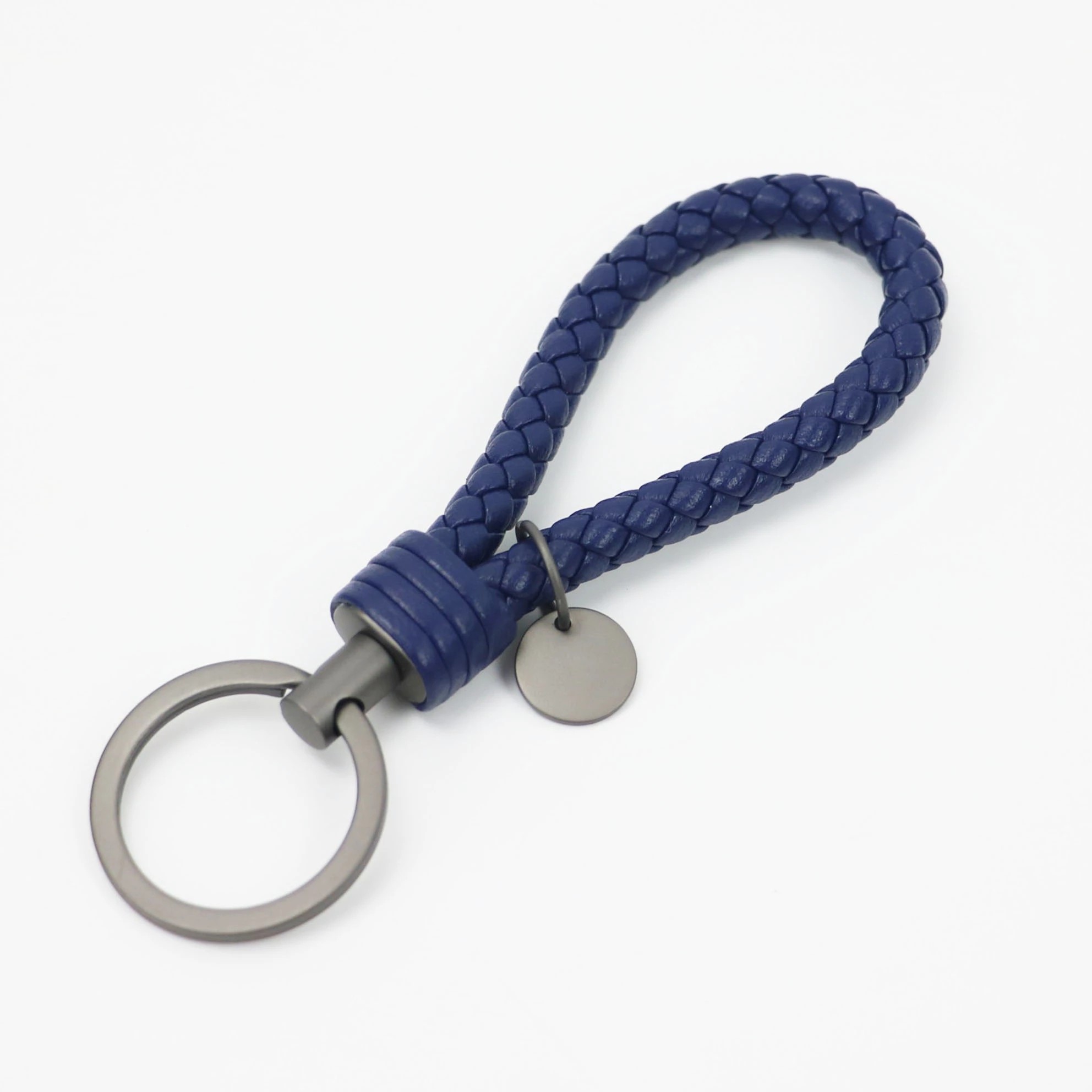 New Fashion Sheepskin Key Chain for Car Keys Clip Ring Women Weave Leather Key Holder Organizer Top Quality Men's Key Ring