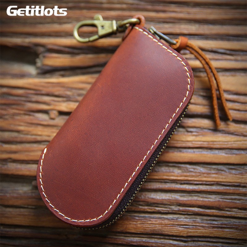 Leather Home Nanny Key Ring Zipper Key Case Key Case Bag Organizer Wallet Keychain