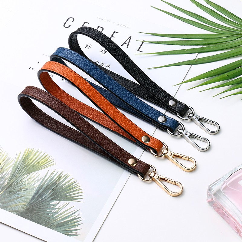 Wrist Bag Strap Handle Fashion PU Leather Women Girls Purse Strap Bag Small Bag Strap Solid Color Replacement Purse Strap