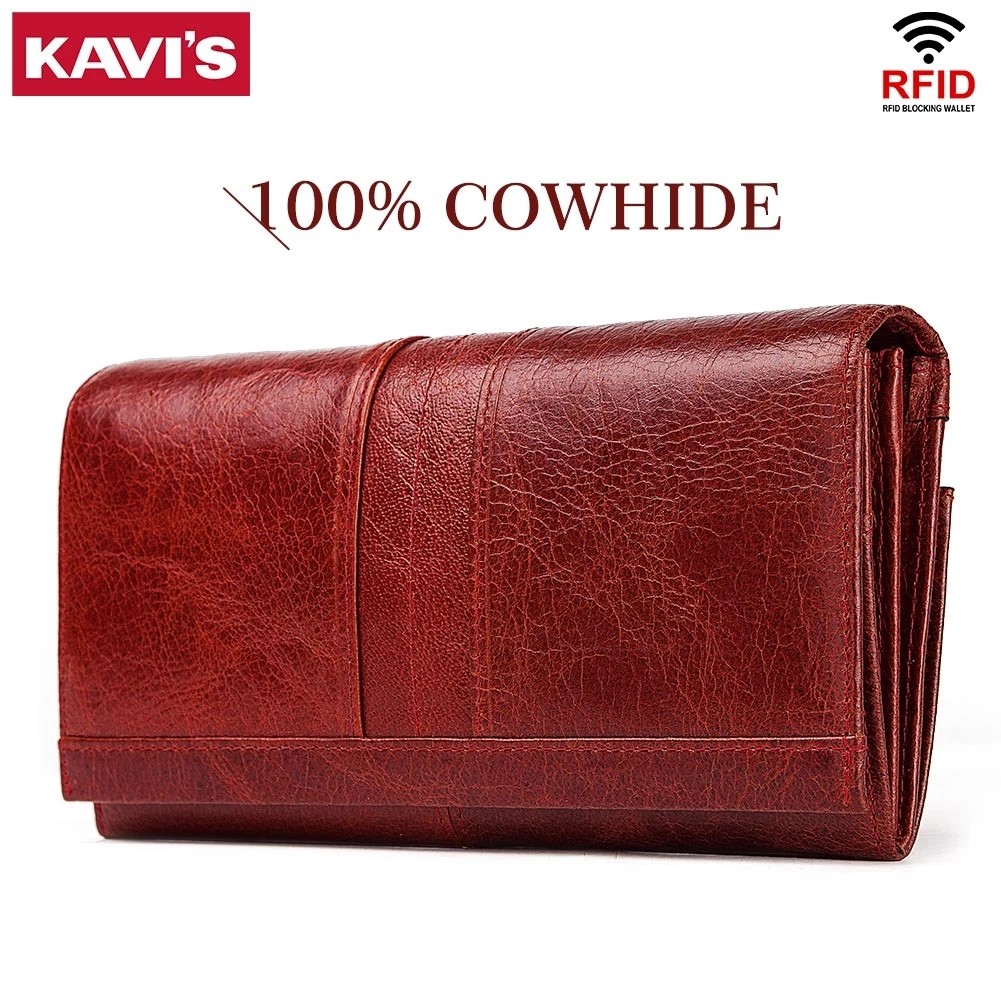 New Fashion Women's Leather Wallet Genuine Leather Women Wallet With Clip Card Holder Business Card Holder