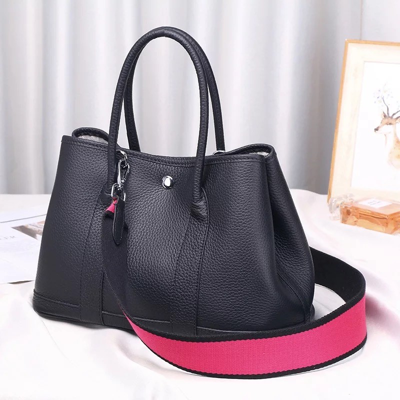 2020 100% Genuine Leather Luxury Women Tote Bag Famous Brand Garden Party Handbag Cowhide Bag Lady Classic Shoulder Bag