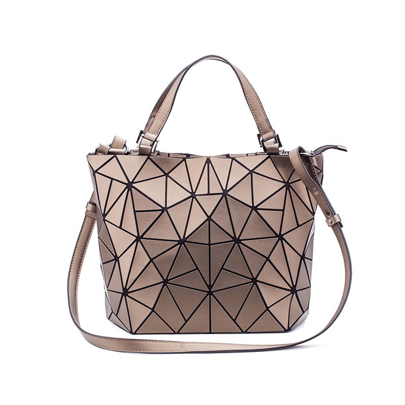 Women's Handbag Geometric Quilted Diamond Tote Bag Shoulder Bag Laser Plain Foldable 2020