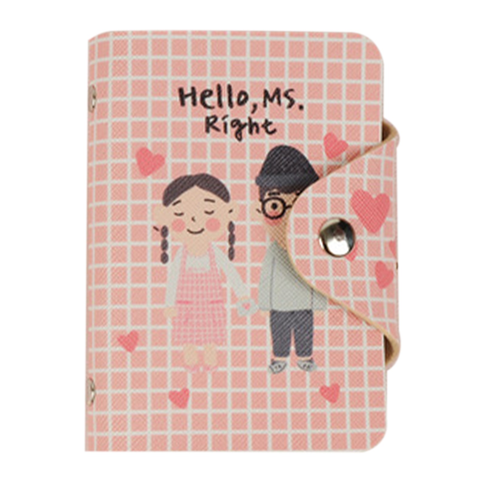 Women Cartoon Print Portable Credit Card Bag Passport Case PU Leather 20 Bit Large Capacity Multifunctional Business