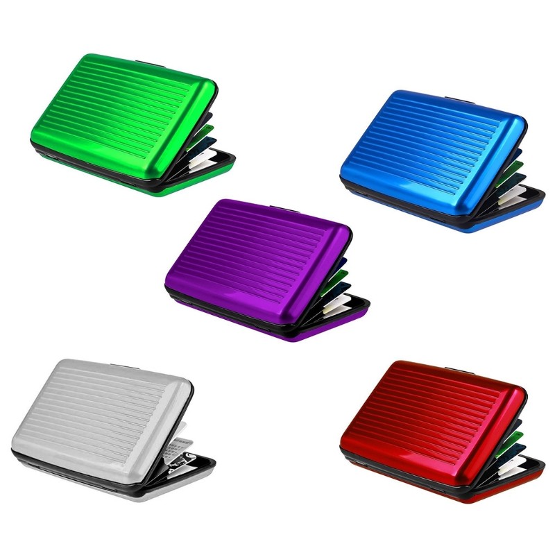 D0LF Aluminum Business ID Credit Card Holder Pocket Wallet Purse Organizer Card Protection