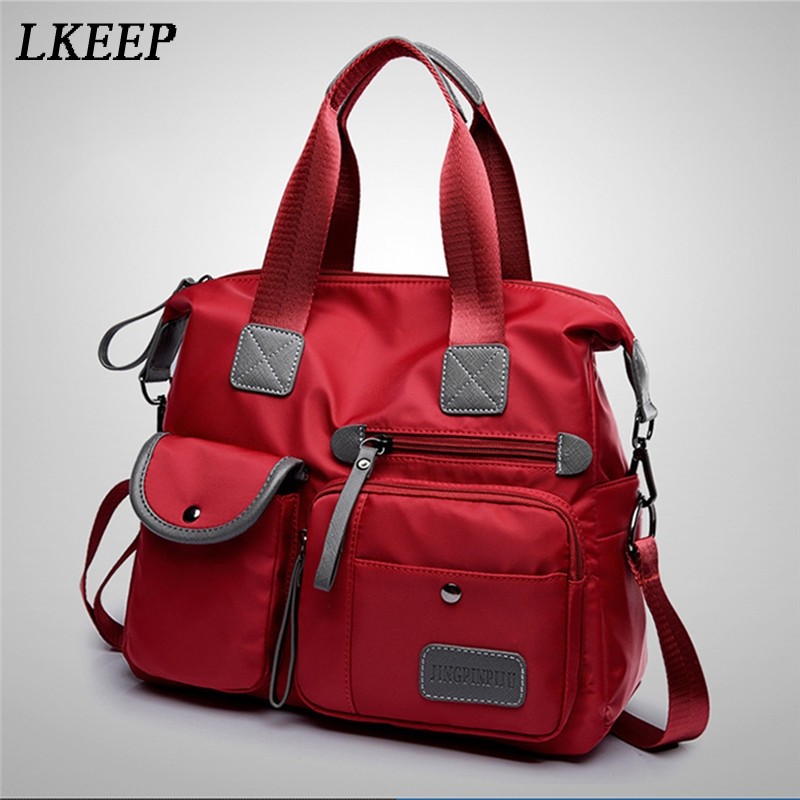 New ladies fashion waterproof nylon felt bag casual nylon shoulder bag mummy bag large capacity messenger bag