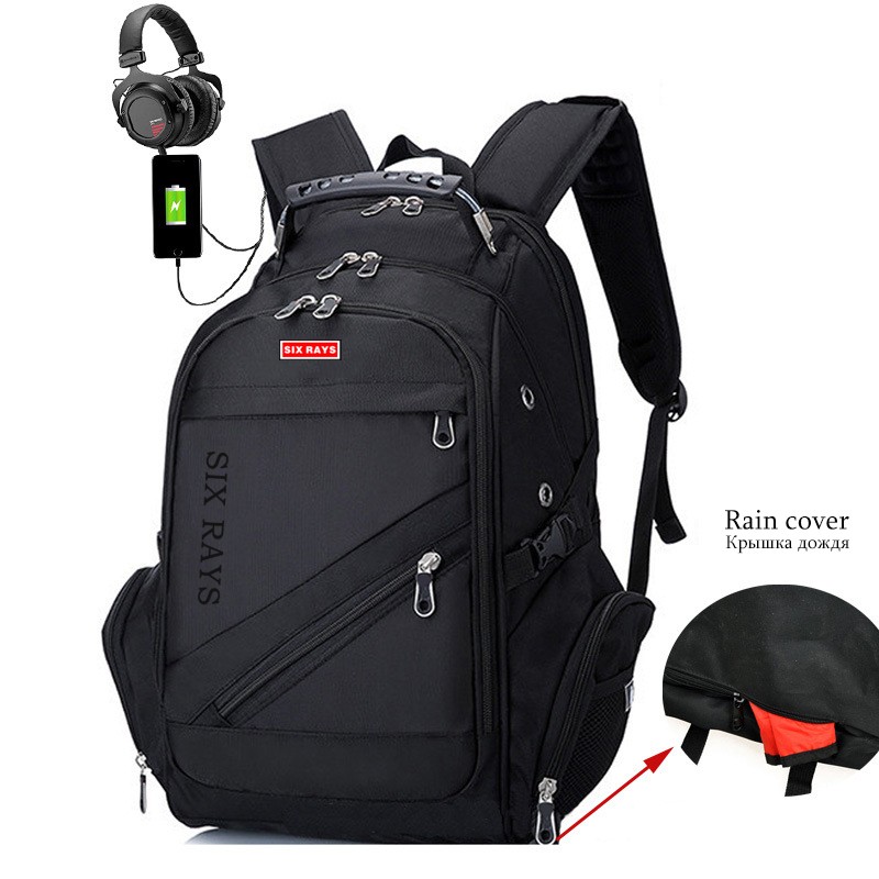 Brand 15.6 Inch Swiss Laptop Men Backpack USB Charging Waterproof Travel Bag School Bags Anti-theft Backpack Women Mochila