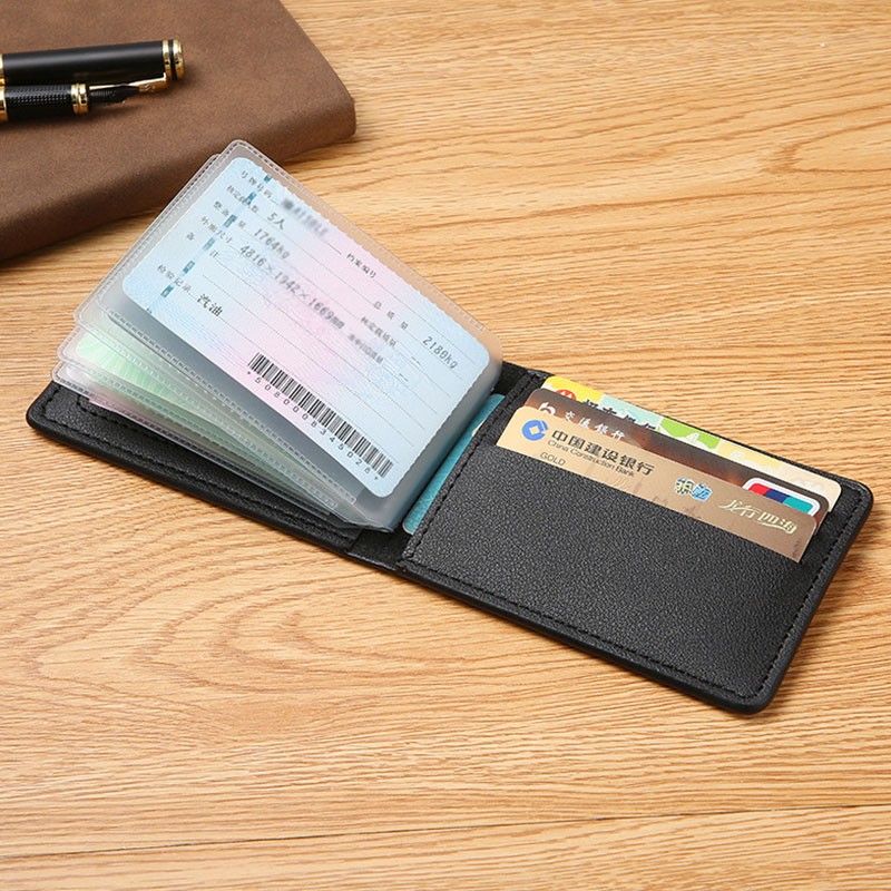 Practical Crocodile Pattern Leather Men Women Nice Car Driver License Wallet Clip Document ID Credit Card Holder Portable Cover