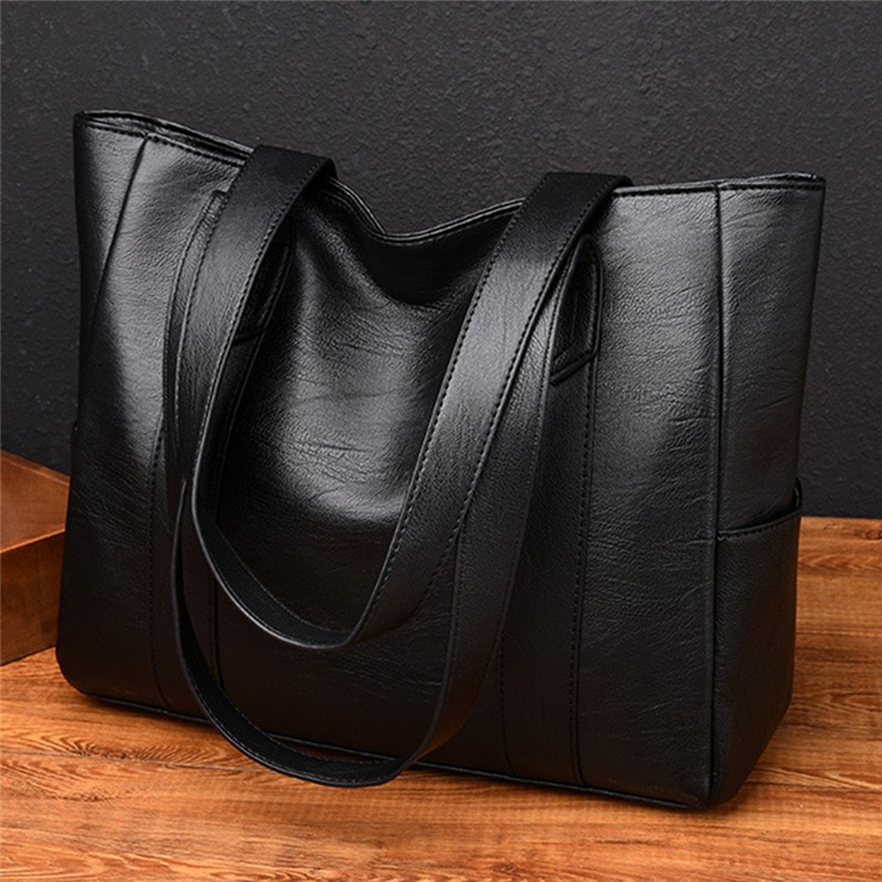 Women Leather Handbags Women's PU Tote Bag Large Capacity Female Casual Solid Shoulder Bags Women Handbags Bolsas Femininas