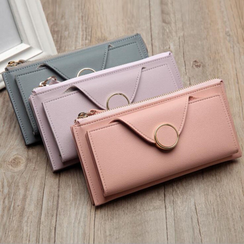 Long Wallet Women Purses Fashion Korean Version Coin Purse Card Holder Purse Female Clutch Money Bag PU Leather Wallets Portfel