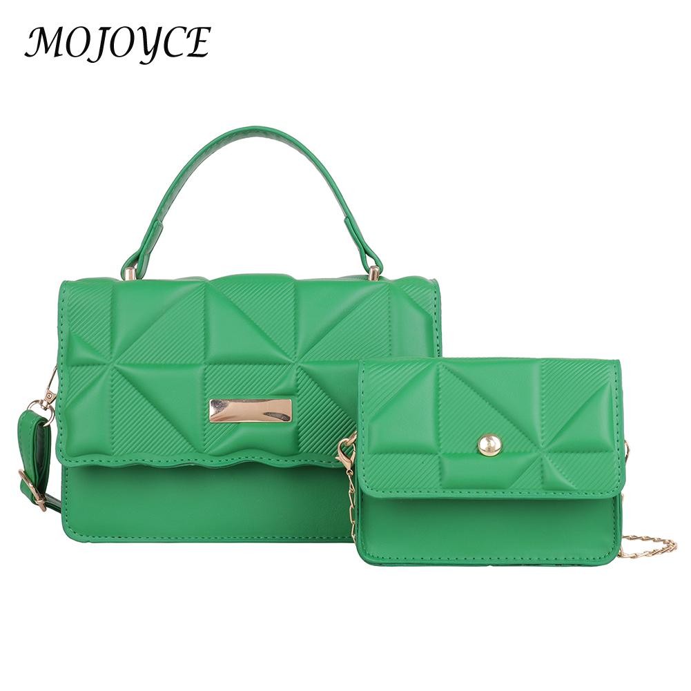 2 Pieces/Sets Women Chain Shoulder Crossbody Composite Leather Bags Fashion Bags For Outdoor Travel Shopping Bag