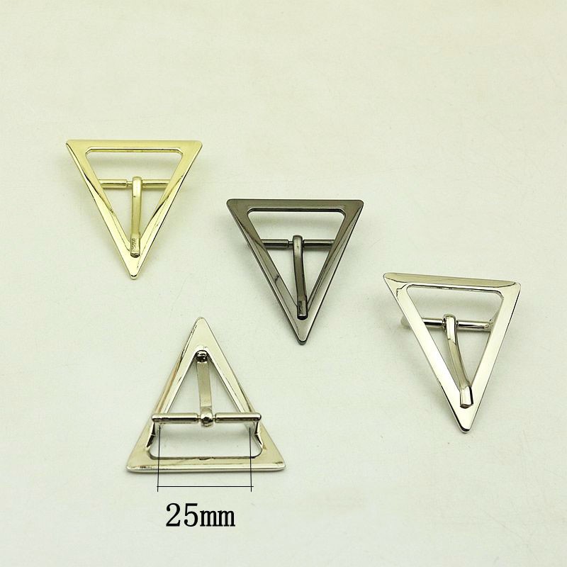 20pcs ID25mm Metal Flat Triangle Pin Buckles Strap Belt Adjust Adjuster Clasp Hook DIY Clothes Shoes Decoration Buckle