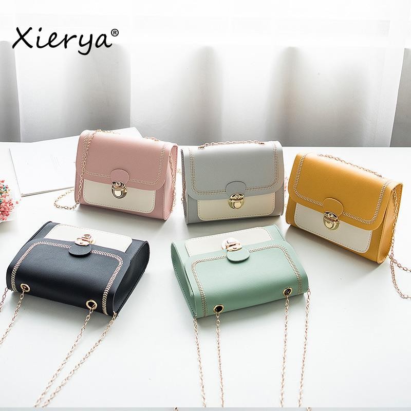 Xierya Fashion Small Square Box One Shoulder Messenger Bag Coin Purse New Fashion Women Bag Single Shoulder Clutch Bag