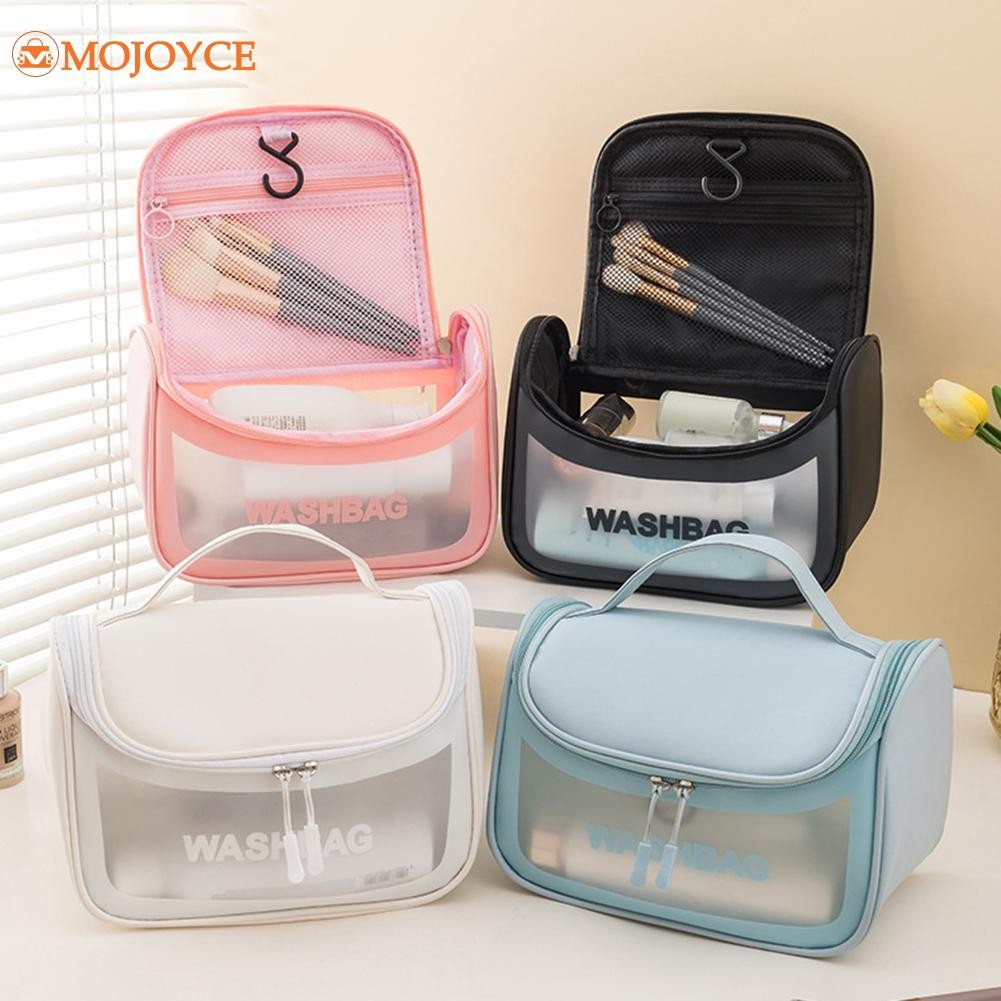 Cosmetic Storage Bag Zipper Clear Makeup Bags Handheld Outside Travel Organizer Bag Foldable Pouch for Girls Women