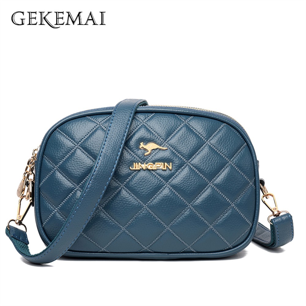 Luxury designer high quality leather ladies shoulder bag 2022 new solid color plaid women messenger bags mobile phone wallet bag