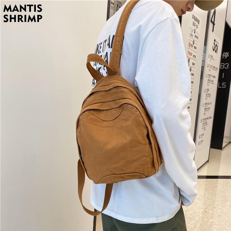 Fashion Backpack Canvas Unisex Backpacks Anti-theft Bagpack New School Bags For Teenagers Simple School Bags Vintage Travel Bags