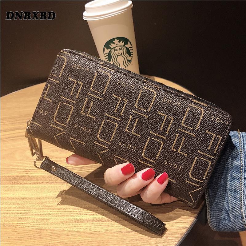 Luxury Designer Women Wallet 2022 New Long Zipper Wrist Purses Multi Card Stand Clutch Bag Coin Purse Card Holder