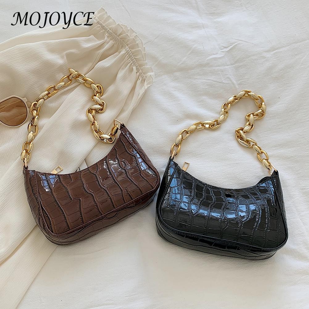 PU leather chain shoulder bag women messenger bag crocodile pattern zipper bag for ladies outdoor travel shopping