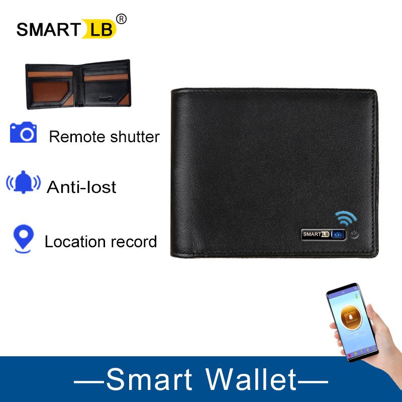 Smart wallet for men bluetooth tracker gps anti-lost gadget gift for parents