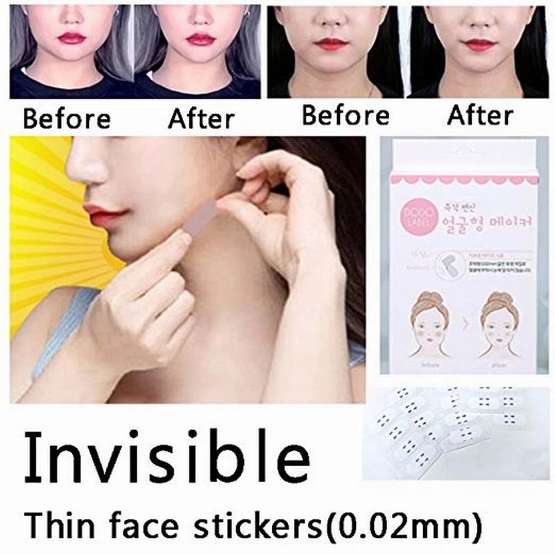 40pcs/box Invisible Thin Face Stickers Face Line Wrinkles Sagging Skin V-Shape Chin Lifting Patch 0.02mm