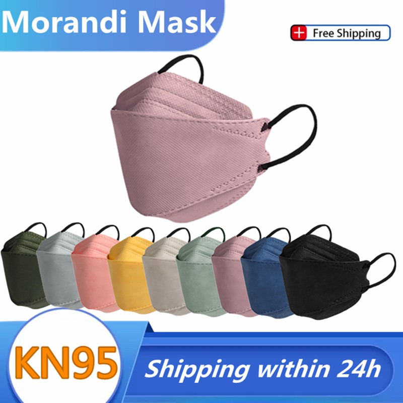 10-100 قطعة Morandi الألوان Mascarilla FPP2 homology ada إسبانيا أدراتوس 4 طبقات ffp2fan الأسود KN95 الأسماك قناع الوجه CE Masque FFP 2