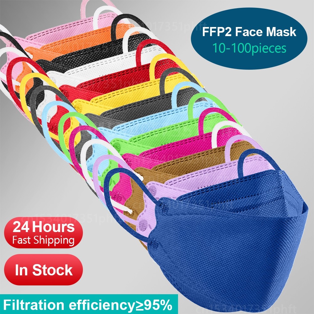 FFP2 Mascarillas Spain 10-100pcs FPP2 Fish Mask KN 95 4 Layers Fish FP2 Colorful Face Masks ffp2fan Korean KN95 Mask Adult