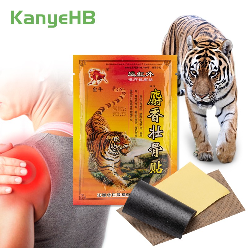 8pcs/bag New Tiger Balm Arthritis Pain Patch Body Relaxation Herbal Plaster Muscle Neck Sprain Joint Pain Relieving Sticker H083