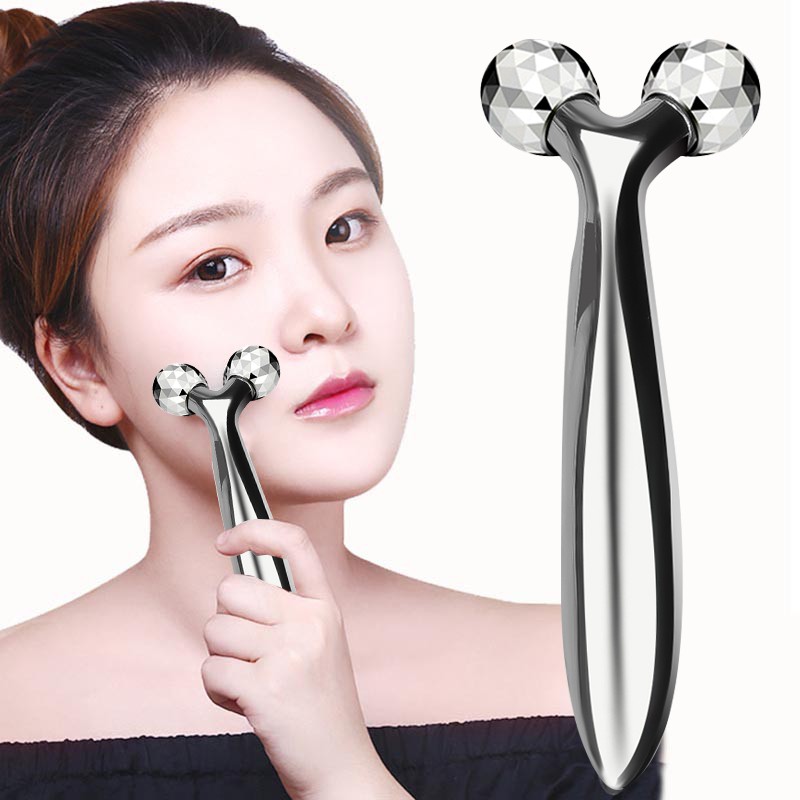 3D Face Lift Roller Massager Massage Tool 360 Rotate Roller Massager Y Shape For Face Lifting Wrinkle Remover Dropship