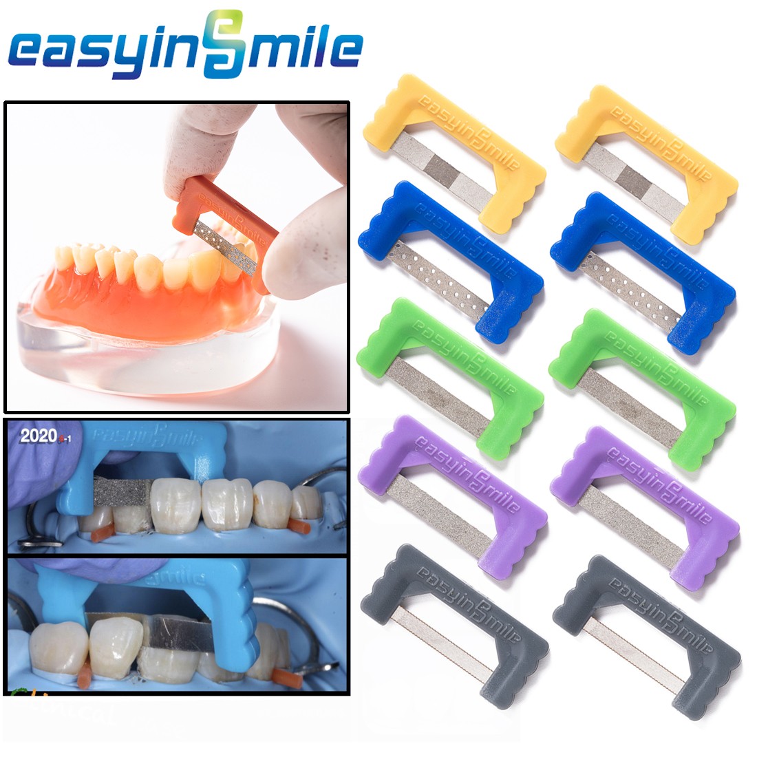 EASYINSMILE الأسنان بين الداني الإغاثة IR/IPR عدة تقويم الأسنان الحد من شرائط المينا تلميع المنشار الماس لإزالة وتنظيف